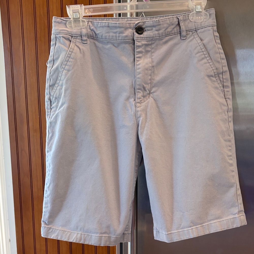 Old Navy Boys Light Blue Flat-Front Chino Shorts